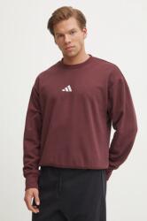 Adidas felső Feelcozy piros, férfi, nyomott mintás, JE3786 - piros XL