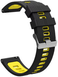 Ricardo Curea din silicon Ricardo 20mm (pentru Garmin Fenix 8/7S/6S (43mm), etc. ), negru V2, eliberare rapidă