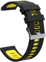 Ricardo Silicone Strap 22mm (pentru Garmin Fenix 8/7/6 (47mm), Epix 2 etc. ), negru V2, eliberare rapidă