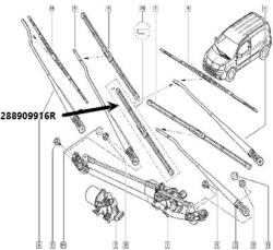 Renault Lamela stergator ORIGINAL RENAULT 288909916R (288909916R)