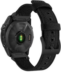 Ricardo Nylon Strap 26mm (pentru Garmin Fenix 8/7X/6X (51mm), Tactix etc. ), negru V4, QuickFit