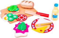 Bigjigs Toys Дървен комплект Bigjigs - Сет за правене на сандвичи (BJ436) - baby