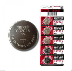 Maxell Elem CR2025 lithium 5 db/csomag, téphető bliszterben Maxell