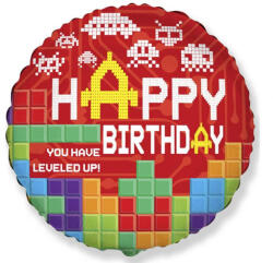 Flexmetal Szülinapi lufi 18" 45cm Happy Birthday (LUFI723647)