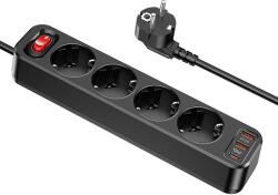 hoco. 4 Plug + 4 USB 2 m Switch (NS9)