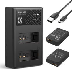 K& F Concept dupla töltő és 2db LP-E12 akkumulátor (KF-28-0029)