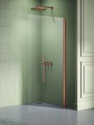 NEW TRENDY New Soleo Copper Brushed perete cabină de duș walk-in 110 cm cupru periat/sticla transparentă K-2105 (K2105)