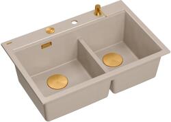 Quadron Marc 120 chiuveta graniteq 76x50 cm bej HQC7650U2_PVDC1 (HQC7650U2PVDC1) Chiuveta