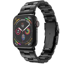 Techsuit - Óraszíj (W036) - Apple Watch 1/2/3/4/5/6/7/8/9/10/SE/SE 2 (38/40/41/42mm) - Fekete