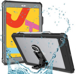 SHELLBOX - Vízálló IP68 - iPad 10.2" (2019 / 2020 / 2021) - Fekete tok