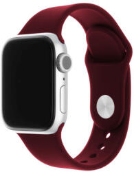 Fixed Fix - Szilikon Sport Szíj Készlet 35mm - Apple Watch 1/2/3/4/5/6/7/8/9/10/SE/SE 2/Ultra/Ultra 2 (42/44/45/46/49mm) - Bordó