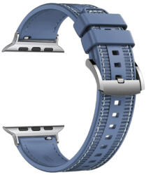 Techsuit - 32 mm-es óraszíj (W051) - Apple Watch 1/2/3/4/5/6/7/8/9/10/SE/SE 2 (38/40/41/42 mm) - Sötétkék