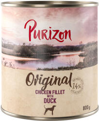 Purizon 12x800g Purizon Original nedves kutyatáp - ÚJ: Csirkefilé, kacsa, sárgarépa & szeder
