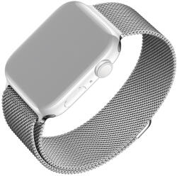 Fixed Rögzített - Hálós Szíj 32mm - Apple Watch 1/2/3/4/5/6/7/8/9/10/SE/SE 2 (38/40/41/42mm) - Ezüst