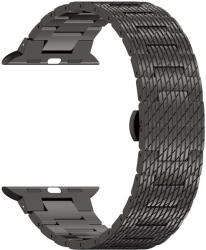Techsuit - 32mm-es Óraszíj (W052) - Apple Watch 1/2/3/4/5/6/7/8/9/10/SE/SE 2 (38/40/41/42mm) - Fekete