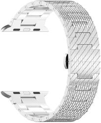 Techsuit - Óraszíj 32 mm (W052) - Apple Watch 1/2/3/4/5/6/7/8/9/10/SE/SE 2 (38/40/41/42 mm) - Ezüst