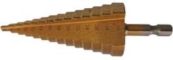 Venus DSH Burghiu metal in 14 trepte, 4-30mm, HSS M2 titanat TiN, cupla hexagon 1/4", DSH, 155987 (155987) Burghiu