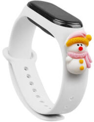 Strap Xmas karácsonyi óraszíj Xiaomi Mi Band 4 / Mi Band 3 fehér hóember - smartdiszkont - 1 800 Ft