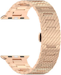 Techsuit - Óraszíj 32 mm (W052) - Apple Watch 1/2/3/4/5/6/7/8/9/10/SE/SE 2 (38/40/41/42 mm) - Rózsaarany