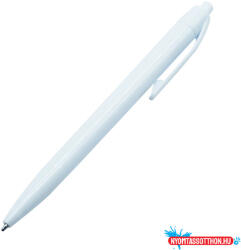  Golyóstoll nyomógombos műanyag fehér test, Leopard, írásszín kék (60054) - nyomtassotthon