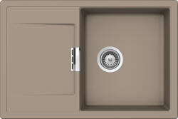 SCHOCK Schock Mono D-100 konyhai mosogatótálca Cristadur Green Line Twilight 765 x 510 mm, gránit kompozit, megfordítható, hagyományos beépítés, taupe szürke (MOND100TWIL)