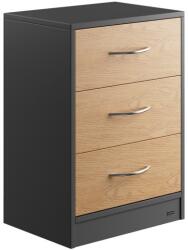 Casaria® Eloise éjjeliszekrény 54x39x28 cm - fa/szürke (109459)
