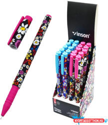 Vinson Golyóstoll kupakos, 0, 7mm Vinson Flower Garden A24 vegyes test displ 20 db/display (59101) - nyomtassotthon