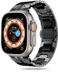 Techsuit - Óraszíj (W063) - Apple Watch 1/2/3/4/5/6/7/8/9/10/SE/SE 2/Ultra/Ultra 2 (42/44/45/46/49mm) - Fekete