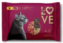 My Love Cica 4x85g Csirke- Marha Alutasakos