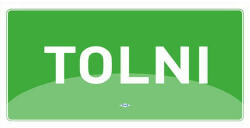  Információs Matrica - Tolni - Zöld - 10x20 cm (KM03/05)