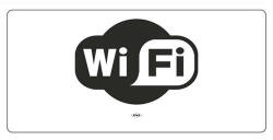 WiFi Információs Matrica - Fehér - 10x20 cm (KM38/02)