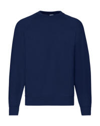 Fruit of the Loom Uniszex hosszú ujjú pulóver Fruit of the Loom Classic Raglan Sweat 4XL, Sötétkék (navy)