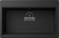 Elleci ELLECI- Mosogatótálca Time 130 79x51 Granitek 1m. Nero G40 fekete tartozékokkal (LG213040BKM)