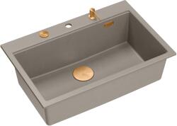 Quadron Marc graniteq mosogató 76x50 cm szürke/grafit/onix-bézs HQM7650U4_PVDC1 (HQM7650U4PVDC1)