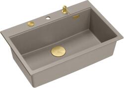 Quadron Marc graniteq mosogató 76x50 cm szürke/grafit/onix-bézs HQM7650U4_PVDG1 (HQM7650U4PVDG1)