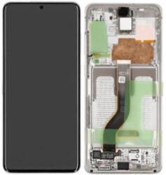 Samsung GH82-31430A Gyári Samsung Galaxy S20 Plus OLED kijelző érintővel Fehér kerettel előlap (GH82-31430A)