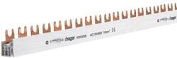 Hager Fázissín 19db 3P készülék részére, 10mm2, 63A, 57M, 1000mm (KDN363B) (KDN363B)