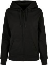 Build Your Brand Női Basic teljes cipzáras kapucnis pulóver 2XL fekete