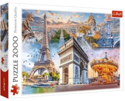 Trefl A legfontosabb látnivalók Párizsban, Franciaország 2000db-os puzzle - Trefl (27125T)