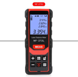 Noyafa NF-272L - lézeres távolságmérő: 60 m, digitális szögmérő, Pitagorasz, indirekt magasságmérés (nf272l-60)