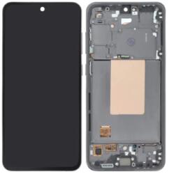 Samsung S721 Galaxy S24 FE 2024 Előlap keret+LCD Kijelző+Érintőüveg (GH82-35848A) Grfitszürke, Fekete Gyári, Service Pack