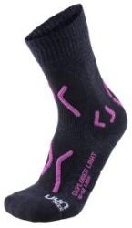 UYN Trekking Explorer Light Women Șosete Charcoal/Purple 35-36 EU
