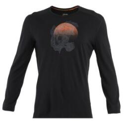 Icebreaker Merino 200 Oasis LS Crewe Ruapehu Round Men Tricou cu mânecă lungă Icebreaker Black XL