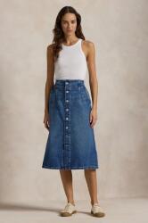 Ralph Lauren pamut farmerszoknya midi, harang alakú, 211959036 - kék 27