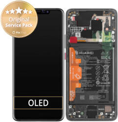 Huawei Mate 20 Pro - Ecran LCD + Sticlă Tactilă + Ramă + Baterie (Black) - 02352FRL Genuine Service Pack, Black