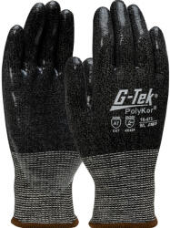 G-Tek G-TEK PolyKor kötött, szilikon mártott munkavédelmi kesztyű - Fekete - 07/S (GTEK-16-473-EN-7)