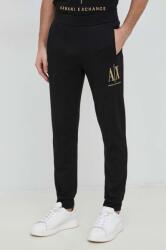 Giorgio Armani pamut melegítőnadrág fekete, férfi, nyomott mintás - fekete XXL - answear - 31 990 Ft