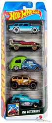 Mattel - HW Getaways - 5 db-os autó készlet (JBJ77)