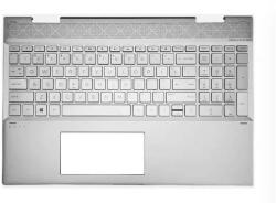 HP ENVY X360 15-CN 15M-CN0011DX series L20746-001 L32767-001 amerikai angol (US) kiosztású billentyűzettel palmrest/topcase felső burkolat ezüst