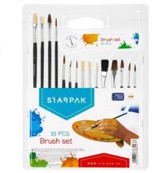 STARPAK ecset készlet természetes sörtével - 15 darabos (IMO-SP-491035)
